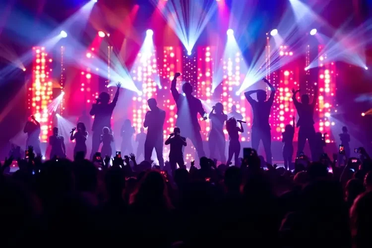 音乐盛典舞台精彩纷呈，多组艺人轮番献唱